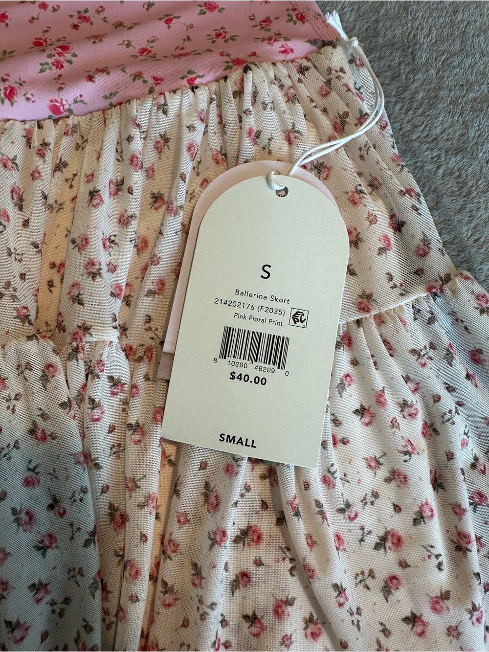 NWT Blogilates Ballerina Skort - Pink Floral Print - Picture 11 of 11